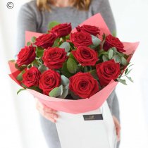 12 Red Rose Hand-tied Interflora Code: CCROR1200 | National delivery and local delivery or collect from our shop