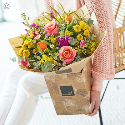 Spring Hand-tied Bouquet Code: SHTU2 | National Delivery and Local Delivery Or Collect From Shop