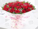 24 red roses hugs and kisses hand tied Code: JGF424024RR | Local Delivery Or Collect From Shop Only