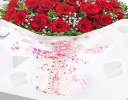 24 red roses hugs and kisses hand tied Code: JGF424024RR | Local Delivery Or Collect From Shop Only