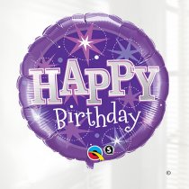 Happy birthday balloon purple Code JGFB237PPHB | Local delivery or collect from shop only