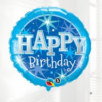 Happy birthday balloon blue Code JGFB238BHB | Local delivery or collect from shop only