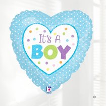 Baby boy balloon heart Code: JGFBC02361BBH | Local delivery or collect from shop only
