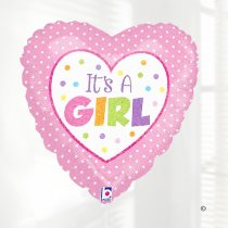Baby girl balloon heart Code: JGFB2371BGH | Local delivery or collect from shop only