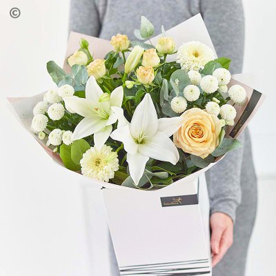 Sympathy florist choice hand-tied Code: HTSYM1 | National delivery and local delivery or collect from shop