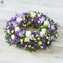 Blue and white scented wreath Code: FF14070BS  | National delivery and local delivery or collect from shop