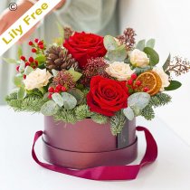 Bespoke Christmas lily free hatbox Code: XLFHBOX1 | Local delivery or collect from shop