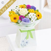 Spring lily free gift box bouquet Code: SLFGBOXU1 | National Delivery and Local Delivery Or Collect From Shop