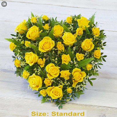 Yellow rose heart Code: F13460YS | National delivery and local delivery or collect from our shop