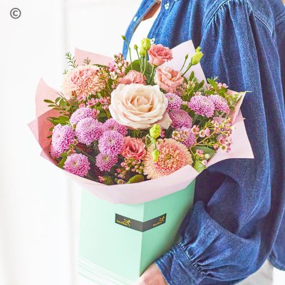 Bespoke Pastel flower gift box  Code: GBOXP1 | National delivery and local delivery or collect from our shop