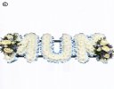 Mum funeral flower letter tribute blue and white Code: JGFF1872BWM | Local delivery or collect from our shop only