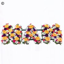 Nan letter funeral flower tribute vibrant Code: JGFF2279VN | Local delivery or collect from our shop only