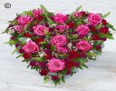 Cerise rose heart Interflora Code: F14101MS | National delivery and local delivery or collect from our shop