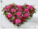 Cerise rose heart Interflora Code: F14101MS | National delivery and local delivery or collect from our shop
