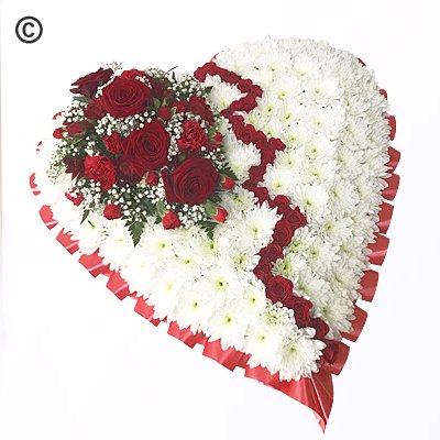 Broken Heart flower funeral tribute Code JGFF3710BH | Local delivery or collect from our shop only