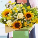 Handcrafted yellow and white bouquet Code: JGFHYHTU1 | Local delivery or collect from our shop only