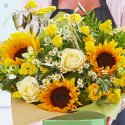 Handcrafted yellow and white bouquet Code: JGFHYHTU1 | Local delivery or collect from our shop only