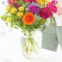 Vibrant flowers in a glass vase Code: CCVB0100  | Local delivery or collect from our shop