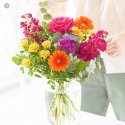 Vibrant flowers in a glass vase Code: CCVB0100  | Local delivery or collect from our shop