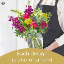 Flowers in a vase brights florist choice Code: VASE1B | National delivery and local delivery or collect from our shop