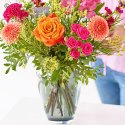 Flowers in a vase brights florist choice Code: VASE2B | National delivery and local delivery or collect from our shop