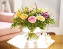 Flowers in a vase pastel shades florist choice Code: VASE2P | National delivery and local delivery or collect from our shop
