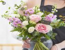 Flowers in a vase pastel shades florist choice Code: VASE2P | National delivery and local delivery or collect from our shop