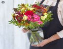Lily free flowers in a vase in bright tones florist choice Code: LFVASE2B | National delivery and local delivery or collect from our shop