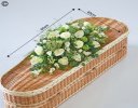 White and Green Casket Spray Code: F14330MS | National and Local Delivery