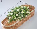 White and Green Casket Spray Code: F14330MS | National and Local Delivery