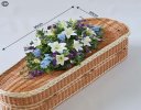 Blue and White Casket Spray Code: F14300BS| National and local delivery