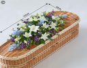 Blue and White Casket Spray Code: F14300BS| National and local delivery