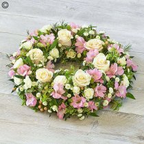 Soft pastel wreath Code: F14490MS | National delivery and local delivery or collect from shop