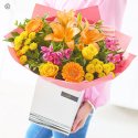 Happy Birthday hand-tied bouquet with chocolates and card Code: BBDL1  | National delivery and local delivery or collect from our shop