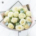 Beautifully Simple White Rose Bouquet Code: SIWRHT1  | National delivery and local delivery or collect from shop