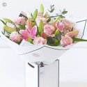 Beautifully Simple Luxury Pink Rose and Pink Lily Bouquet Code:SIPRLHT2  | National delivery and local delivery or collect from shop