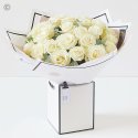 Beautifully Simple Luxury White Rose Bouquet Code: SIWRHT2 | National delivery and local delivery or collect from shop