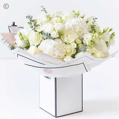 Beautifully Simple Showstopper White Flower Bouquet Code: SIWHT3 | National delivery and local delivery or collect from shop