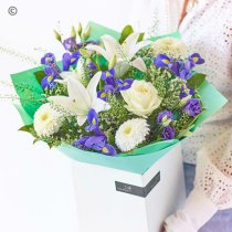 Brilliant blue and white bouquet Code: CCHTBL0100 | National delivery and local delivery or collect from shop