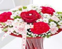 Red love vase with a fun helium I love balloon Code: JGF400RLB  | Local Delivery Or Collect From Shop Only