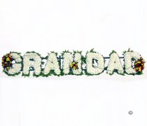 Grandad funeral flower letter Tribute - Code JGFF209WRGT | Local delivery or collect from our shop only
