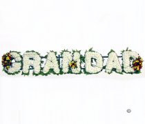 Grandad funeral flower letter Tribute - Code JGFF209WRGT | Local delivery or collect from our shop only