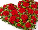 Classic Carnation and Spray Carnation Heart Code: JGFF1230REH | Local Delivery Or Collect From Shop Only