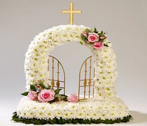 Gates of Heaven Funeral Flowers  Code: TR143 WH