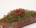 Red Rose Casket Spray Code: JGFF90854CS  | Local Delivery Or Collect From Shop Only