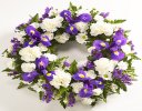 Blue and White Classic Wreath Code: F13740BS  | National Delivery and Local Delivery Or Collect From Shop