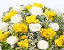 Rose and Freesia Posy Yellow and White Code: F13410YS | National and Local Delivery