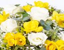 Rose and Freesia Posy Yellow and White Code: F13410YS | National and Local Delivery