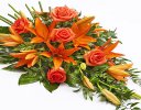 Orange Rose and Orange Lily Spray Code: F13650OS