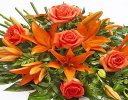 Orange Rose and Orange Lily Spray Code: F13650OS